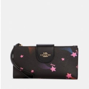 Coach Star Print Large Wallet